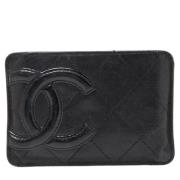 Pre-owned Leather wallets Chanel Vintage , Black , Dames