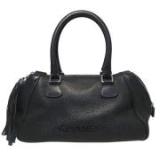 Pre-owned Leather chanel-bags Chanel Vintage , Black , Dames