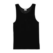 Logo Tanktop Saint Laurent , Black , Heren