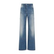 Blauwe Distressed Katoenen Jeans Givenchy , Blue , Dames