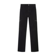 Zwarte Cargo Jeans Rits Zakken Givenchy , Black , Heren