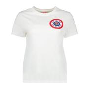 Ronde Hals Bedrukt Katoenen T-shirt Kenzo , White , Dames