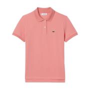 Roze Polo Shirt Ribgekraagd Lacoste , Pink , Dames
