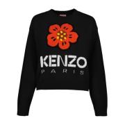 Boke Flower Ronde Hals Lange Mouw Kenzo , Black , Dames