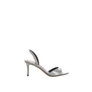 Glitter Leren Sandalen met Hak Giuseppe Zanotti , Gray , Dames