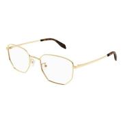 Gouden Brillenmontuur Am0438O Alexander McQueen , Yellow , Unisex