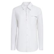 poplin overhemd met herstelwerk Marni , White , Dames