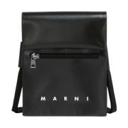 Tasje met schoenveterband Marni , Black , Heren