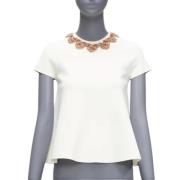 Pre-owned Fabric tops Valentino Vintage , White , Dames