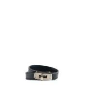 Pre-owned Leather bracelets Hermès Vintage , Black , Dames