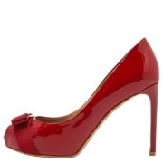 Pre-owned Leather heels Salvatore Ferragamo Pre-owned , Red , Dames