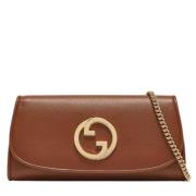 Pre-owned Leather wallets Gucci Vintage , Brown , Dames