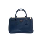 Pre-owned Leather totes Prada Vintage , Blue , Dames