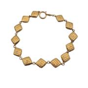 Pre-owned Metal necklaces Chanel Vintage , Yellow , Dames