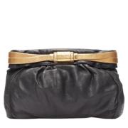 Pre-owned Leather clutches Jimmy Choo Pre-owned , Black , Dames