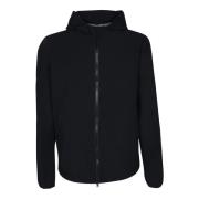 Zwarte Nylon Hooded Ritsjas Herno , Black , Heren