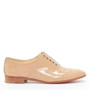 Pre-owned Leather flats Christian Louboutin Pre-owned , Beige , Dames