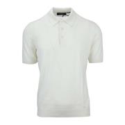 Zijden Polo T-shirt Wit Gran Sasso , White , Heren
