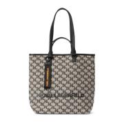 Stijlvolle Leren Shopper met Meerdere Handvatten Karl Lagerfeld , Gray...