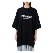 Beperkte Editie T-shirt Vetements , Black , Dames