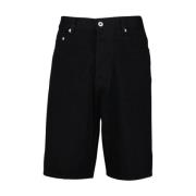 Oversize Denim Shorts Kenzo , Black , Heren