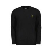 Zwarte Pullover Sweaters voor Mannen Lyle & Scott , Black , Heren