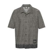 Baja Print Katoenen Shirt C.p. Company , Black , Heren