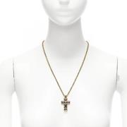 Pre-owned Metal necklaces Gucci Vintage , Yellow , Dames