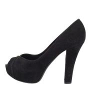 Pre-owned Suede heels Louis Vuitton Vintage , Black , Dames