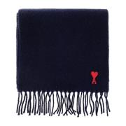 Sjaal met logo Ami Paris , Blue , Unisex