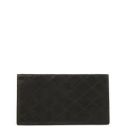 Pre-owned Leather wallets Chanel Vintage , Black , Dames