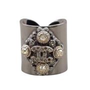 Pre-owned Silver rings Chanel Vintage , Gray , Dames