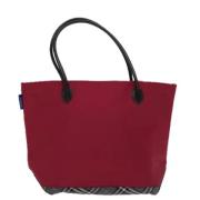 Pre-owned Fabric totes Burberry Vintage , Red , Dames