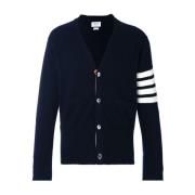 Blauwe Cashmere 4-Bar Cardigan Thom Browne , Blue , Heren