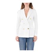Double-breasted jas met puntige revers Tagliatore , White , Dames