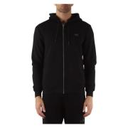 Katoenen Hoodie met Logo Patch Antony Morato , Black , Heren