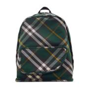 Groene Ivy Geruite Rugzak Burberry , Multicolor , Heren