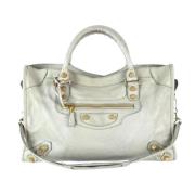 Pre-owned Leather balenciaga-bags Balenciaga Vintage , Gray , Dames