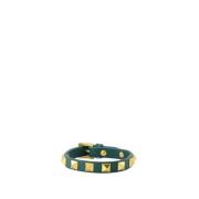 Rockstud Leren Armband Valentino Garavani , Green , Heren