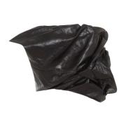 Zwart Gedrapeerd Leren Topkleding Rick Owens , Black , Dames