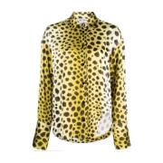 Cheetah Print Gele Shirt The Attico , Multicolor , Dames