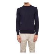 Blauwe Crew Neck Trui Paolo Pecora , Blue , Heren