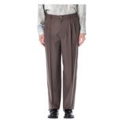 Dubbele Plooi Broek Magliano , Brown , Heren