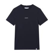 Katoenen Crewneck Lens T-Shirt Les Deux , Blue , Heren