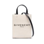 Logo-Print Tote Bag in Beige Givenchy , Beige , Dames
