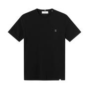 Geborduurd Piqué T-shirt voor Mannen Les Deux , Black , Heren