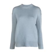 Intarsia-Knit Crew-Neck Sweater Grey Max Mara , Gray , Dames