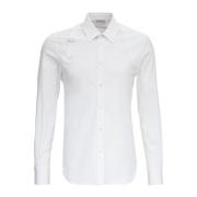 Klassiek Wit Katoenen Overhemd met Voor Detail Alexander McQueen , Whi...