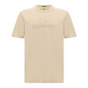 Beige Geborduurd T-shirt C.p. Company , Beige , Heren