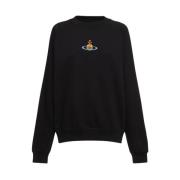 Zwarte Raglan Sweatshirt Ss24 Stijl Vivienne Westwood , Black , Dames